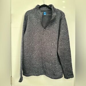 Men's Heather Gray Zip-Up Sweater